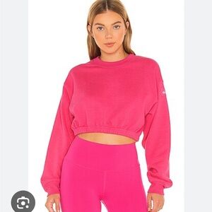 Alo hot pink Neon pink sweatshirt